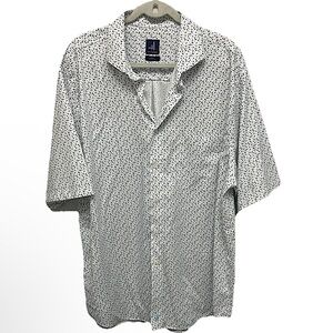 Johnnie-O PERFORMANCE Short Sleeve Button Up Size 2XLT Men's‎ Golf Shirt PREPPY
